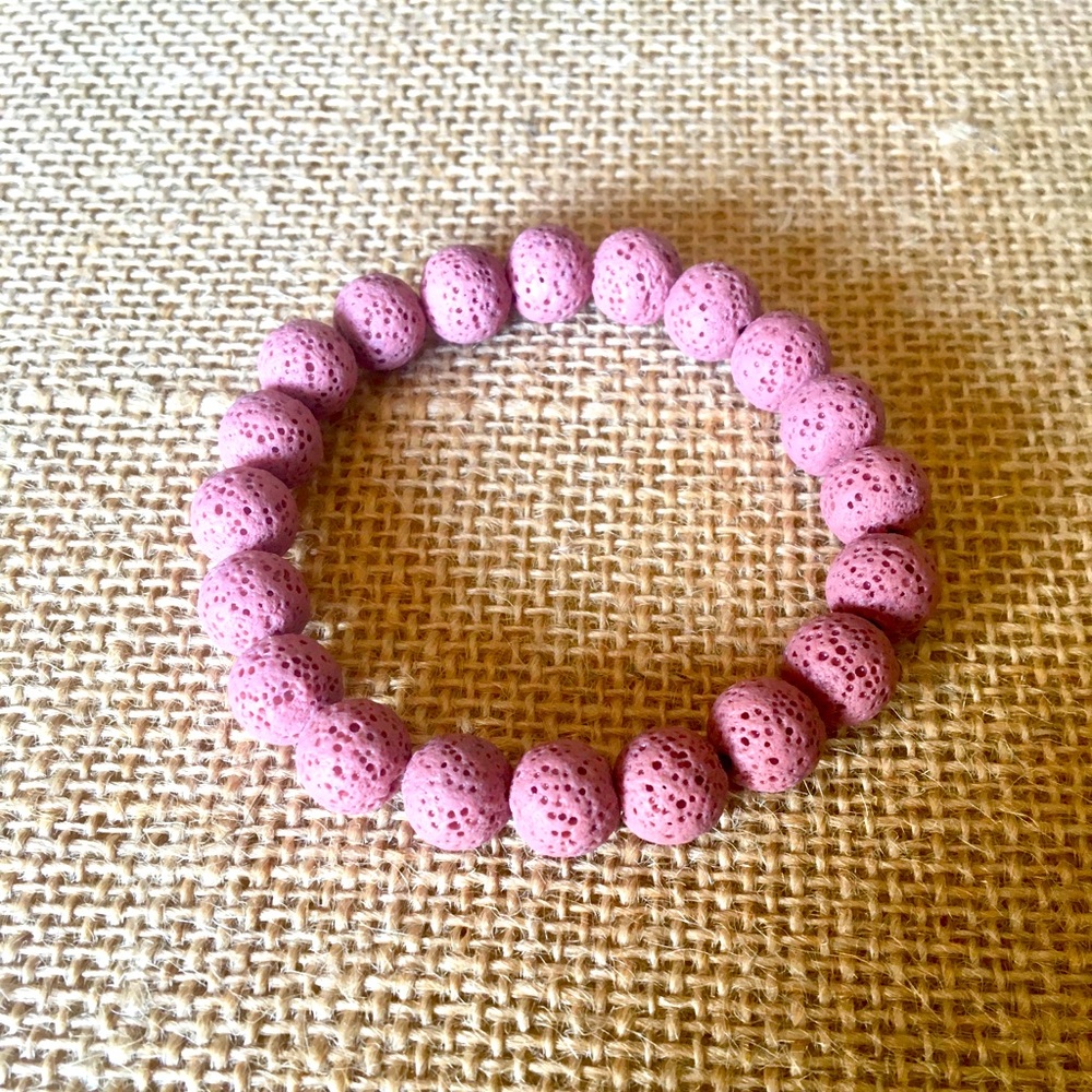 Custom Stretch Lava Stone Bracelet